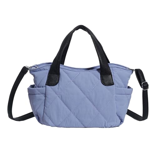 Einzigartige gepolsterte Handtasche, leicht, Nylon, gesteppt, Umhängetasche, Crossbody-Tasche für Damen, modisch, für den täglichen Gebrauch, mehrfarbig, violett, One Size Einzigartige gepolsterte Handtasche, leicht, Nylon, gesteppt, Umhängetasche, Crossbody-Tasche für Damen, modisch, für den täglichen Gebrauch, mehrfarbig, violett, One Size von ERRORY