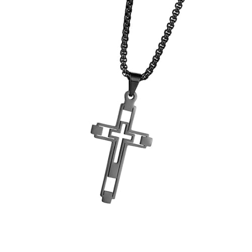 Elegante Halskette mit hohlen Kreuzen, zeitgenössischer Kreuz-Anhänger, Schmuck, gefertigt für Komfort und Langlebigkeit, stilvoller Anhänger, Einheitsgröße, Wie beschrieben, Wie beschrieben Elegante Halskette mit hohlen Kreuzen, zeitgenössischer Kreuz-Anhänger, Schmuck, gefertigt für Komfort und Langlebigkeit, stilvoller Anhänger, Einheitsgröße, Wie beschrieben, Wie beschrieben von ERRORY