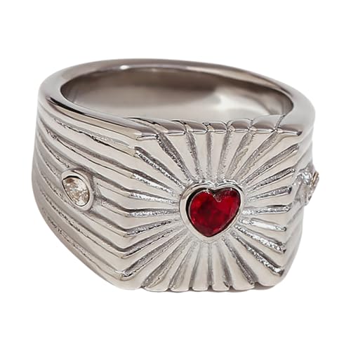 Elegante Herz-Kristallringe, einzigartiges Handzubehör, Edelstahl-Textur, geeignet für Partys und tägliche Outfits, Edelstahl-Schmuck, A, Wie beschrieben, Wie beschrieben Elegante Herz-Kristallringe, einzigartiges Handzubehör, Edelstahl-Textur, geeignet für Partys und tägliche Outfits, Edelstahl-Schmuck, A, Wie beschrieben, Wie beschrieben von ERRORY
