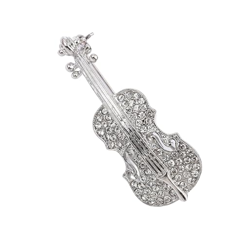 Elegante Vintage-Violin-Brosche, Musikinstrument, Schmuck-Accessoire für trendige Damen und Herren, Legierung, Strass, Geschenk, Musik-Schmuck-Accessoire, Einheitsgröße, Wie beschrieben Elegante Vintage-Violin-Brosche, Musikinstrument, Schmuck-Accessoire für trendige Damen und Herren, Legierung, Strass, Geschenk, Musik-Schmuck-Accessoire, Einheitsgröße, Wie beschrieben von ERRORY