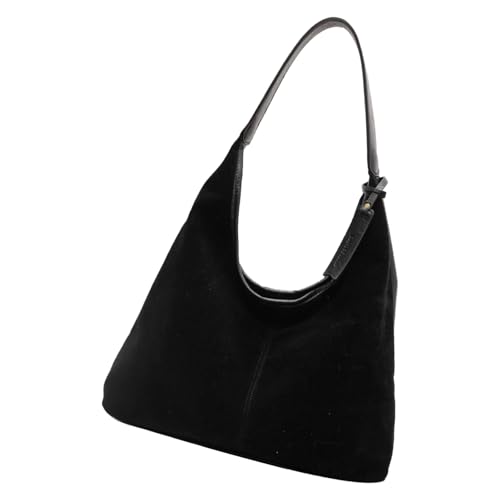 Elegante lässige Tasche, große Unterarm-Geldbörse, Büro-Handtasche, Schultertasche mit geräumigem Innenraum für Arbeit und täglichen Gebrauch, lässige Schulter, Schwarz , One Size von ERRORY