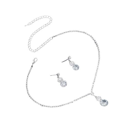 Elegantes Brautschmuck-Set mit Kristallen, handgefertigt, Halskette und Ohrringe, stilvolles Accessoire für Abendgarderobe, funkelndes Accessoire-Set von ERRORY