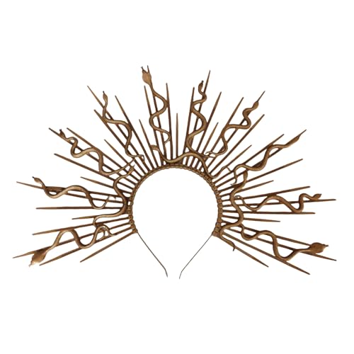 Elegantes goldfarbenes Schlangen-Stirnband, Medusas, tragbare Dekoration für Mythologie-Liebhaber und Kostüm-Enthusiasten, stilvolles Party-Accessoire, Einheitsgröße, Wie beschrieben Elegantes goldfarbenes Schlangen-Stirnband, Medusas, tragbare Dekoration für Mythologie-Liebhaber und Kostüm-Enthusiasten, stilvolles Party-Accessoire, Einheitsgröße, Wie beschrieben von ERRORY