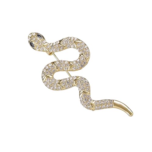 Exquisite Serpentinen-Brosche, raffinierte Schlangen-Brosche aus stabilem Metall mit Strass-Details, Tier-Themen-Schmuck, Einheitsgröße, Wie beschrieben Exquisite Serpentinen-Brosche, raffinierte Schlangen-Brosche aus stabilem Metall mit Strass-Details, Tier-Themen-Schmuck, Einheitsgröße, Wie beschrieben von ERRORY