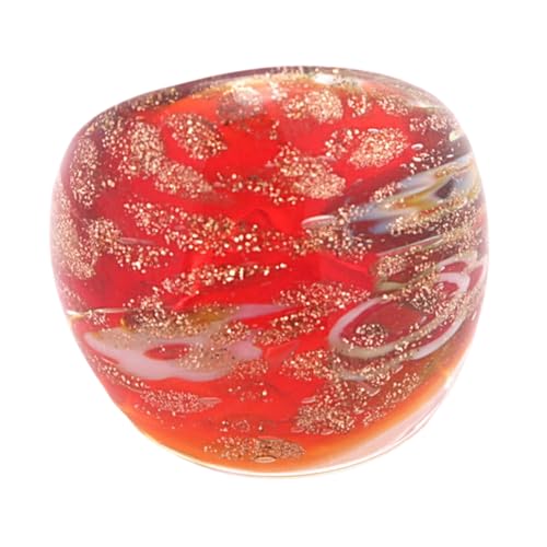 Exquisiter ethnisch inspirierter Muranoglas-Ring, stilvoller Damenmodeschmuck, elegantes Party-Accessoire, Glaseinlage, Einheitsgröße, Wie beschrieben, Wie beschrieben Exquisiter ethnisch inspirierter Muranoglas-Ring, stilvoller Damenmodeschmuck, elegantes Party-Accessoire, Glaseinlage, Einheitsgröße, Wie beschrieben, Wie beschrieben von ERRORY