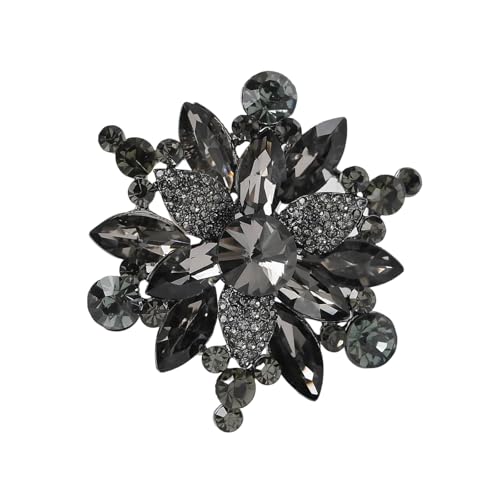Funkelnde Kristall-Brosche für Damen, eleganter Hochzeitsschmuck mit sicherem Verschluss, Legierungs-Design, Hochzeitskristall-Brosche, Einheitsgröße, Wie beschrieben von ERRORY