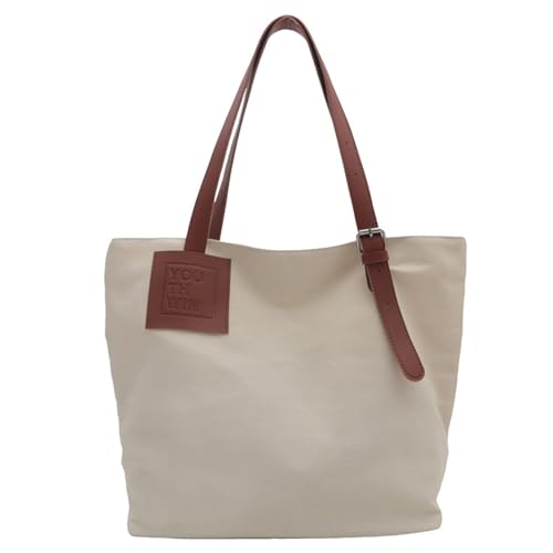 Große Kapazität, Canvas-Handtasche für Damen, einzigartige Einkaufstasche, lässige Handtaschen, praktische Schultertasche für den täglichen Gebrauch, modische Schultertasche, weiß, One Size Große Kapazität, Canvas-Handtasche für Damen, einzigartige Einkaufstasche, lässige Handtaschen, praktische Schultertasche für den täglichen Gebrauch, modische Schultertasche, weiß, One Size von ERRORY