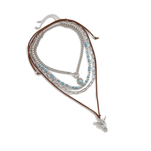 Halskette mit geometrischem Türkis, Vintage-Stil, verstellbare Länge, Schlüsselbeinkette, trendiger Halsschmuck für Damen und Mädchen, verstellbares Halsband, Einheitsgröße, Wie beschrieben, Kein Halskette mit geometrischem Türkis, Vintage-Stil, verstellbare Länge, Schlüsselbeinkette, trendiger Halsschmuck für Damen und Mädchen, verstellbares Halsband, Einheitsgröße, Wie beschrieben, Kein von ERRORY