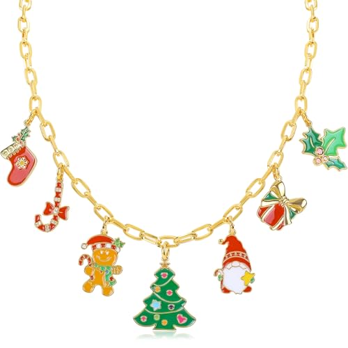 Halskette mit verschiedenen Formen und Anhängern, Urlaubsschmuck, Accessoire für Weihnachten, Versammlungen, saisonales Schmuckgeschenk, Einheitsgröße, Wie beschrieben, Wie beschrieben von ERRORY
