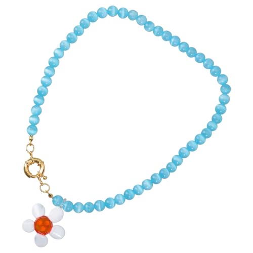 Handgefertigte Steinglas-Halskette mit unverwechselbaren Blumen-Designs, Dekoration für trendige und künstlerische Frauen, handgefertigter Schmuck, Einheitsgröße, Wie beschrieben, Wie beschrieben Handgefertigte Steinglas-Halskette mit unverwechselbaren Blumen-Designs, Dekoration für trendige und künstlerische Frauen, handgefertigter Schmuck, Einheitsgröße, Wie beschrieben, Wie beschrieben von ERRORY