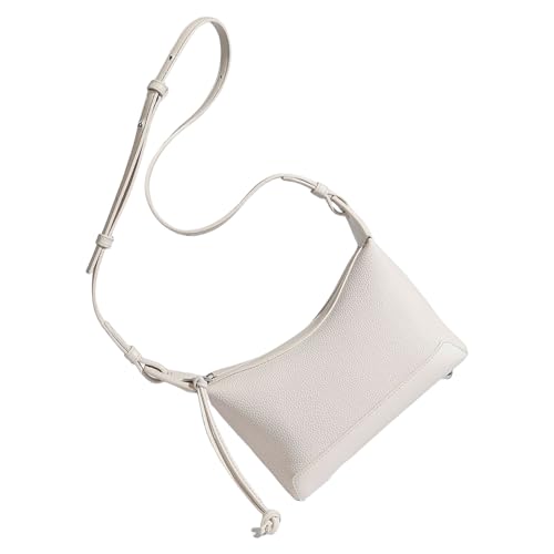 Lässige Damen-Umhängetasche, modische Umhängetasche, Trend-Handtasche, einfarbig, Crossbody, Pendeln, für den täglichen Gebrauch, modische Schultern, Achselhöhle, PU-Leder, Pendeln, weiß, One Size von ERRORY