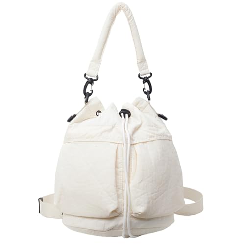 Lässige Handtasche, elegante Damen-Umhängetasche, große Kapazität, Rucksack, Crossbody-Tasche für Arbeit, Schule und Outdoor-Schulrucksack, weiß, One Size Lässige Handtasche, elegante Damen-Umhängetasche, große Kapazität, Rucksack, Crossbody-Tasche für Arbeit, Schule und Outdoor-Schulrucksack, weiß, One Size von ERRORY