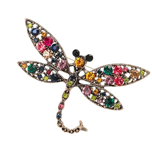 Libellen-Brosche mit Kristallverzierung, schöne Libellen-Brosche mit Strass-Verzierung für Partys, Strasssteine, Schmuck, Einheitsgröße, Wie beschrieben Libellen-Brosche mit Kristallverzierung, schöne Libellen-Brosche mit Strass-Verzierung für Partys, Strasssteine, Schmuck, Einheitsgröße, Wie beschrieben von ERRORY