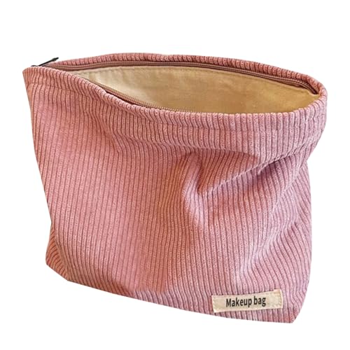 Luxuriöse, geräumige Make-up-Tasche aus Kord, Kosmetik-Organizer, Samt, mit Reißverschluss, Kulturbeutel für den täglichen Gebrauch und Reisen, große Kapazität, B, Mass Beauty von ERRORY