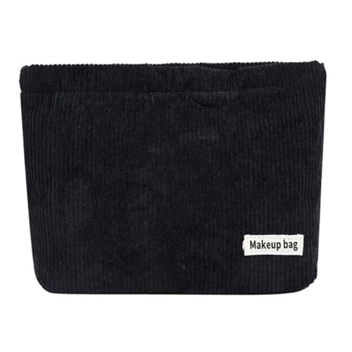 Luxuriöse, geräumige Make-up-Tasche aus Kord, Kosmetik-Organizer, Samt, mit Reißverschluss, Kulturbeutel für den täglichen Gebrauch und Reisen, große Kapazität, Schwarz , Mass Beauty Luxuriöse, geräumige Make-up-Tasche aus Kord, Kosmetik-Organizer, Samt, mit Reißverschluss, Kulturbeutel für den täglichen Gebrauch und Reisen, große Kapazität, Schwarz , Mass Beauty von ERRORY