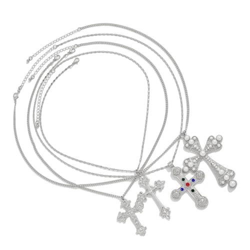 Modische Halskette mit Anhänger, verstellbare Kette, stilvoller Halsschmuck, Legierung, Textur für den täglichen Gebrauch, verstellbar, 4 Stück, Einheitsgröße, Wie beschrieben, Wie beschrieben Modische Halskette mit Anhänger, verstellbare Kette, stilvoller Halsschmuck, Legierung, Textur für den täglichen Gebrauch, verstellbar, 4 Stück, Einheitsgröße, Wie beschrieben, Wie beschrieben von ERRORY