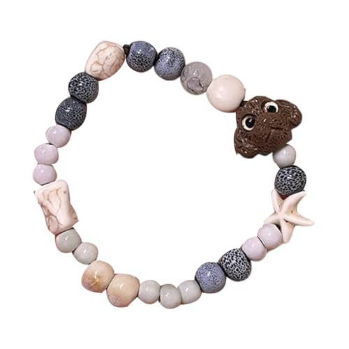 Modische Keramik mit bunten Perlen, handgefertigter Hundeanhänger, Perlen, Handkette, verstellbares Armband, Zubehör für Mädchen, Einheitsgröße, Wie beschrieben Modische Keramik mit bunten Perlen, handgefertigter Hundeanhänger, Perlen, Handkette, verstellbares Armband, Zubehör für Mädchen, Einheitsgröße, Wie beschrieben von ERRORY