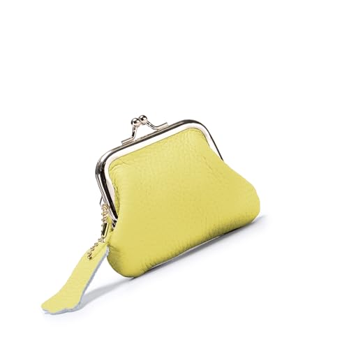 Multifunktionale Aufbewahrungstasche, Kleingeldbörse mit Kuss, schöne Münztasche, kleine Geldbörsen, Münzbeutel, Geld, Leder, schöne Tasche, Kusswechsel für Mädchen, gelb, One Size Multifunktionale Aufbewahrungstasche, Kleingeldbörse mit Kuss, schöne Münztasche, kleine Geldbörsen, Münzbeutel, Geld, Leder, schöne Tasche, Kusswechsel für Mädchen, gelb, One Size von ERRORY