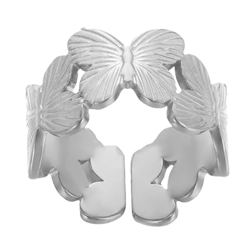Multifunktionaler verstellbarer Fingerschmuck, Edelstahl, unregelmäßige Ringe zum Öffnen für Modepersonen, stilvoller Schmuck, D, Wie beschrieben, Wie beschrieben von ERRORY