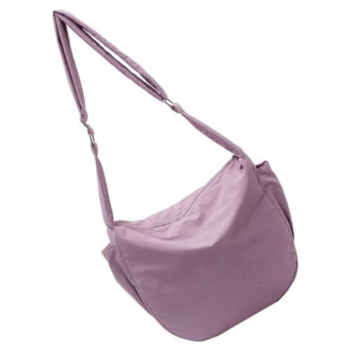 Praktische Nylon-Umhängetasche für den täglichen Gebrauch, mit bequemem, breitem Schultergurt, lässige Umhängetasche für Studenten, verstellbarer Riemen, violett, One Size Praktische Nylon-Umhängetasche für den täglichen Gebrauch, mit bequemem, breitem Schultergurt, lässige Umhängetasche für Studenten, verstellbarer Riemen, violett, One Size von ERRORY