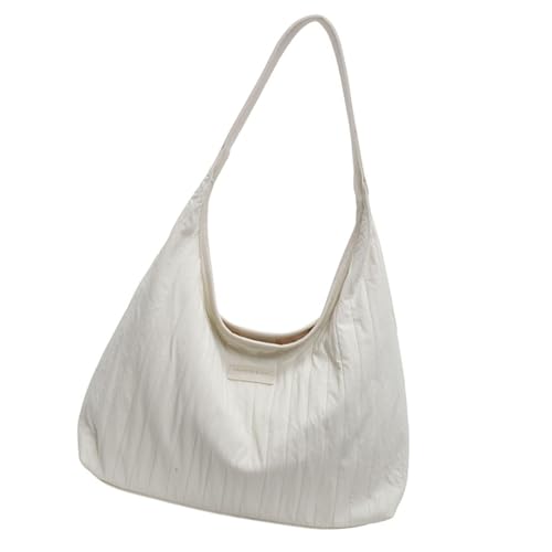 Praktische Schultertasche mit Streifenmuster, stilvolle Büro-Unterarmtasche, große Kapazität, Handtasche für Arbeit oder den täglichen Gebrauch, Studenten, Arbeit, Reisen, Schulter, weiß, One Size Praktische Schultertasche mit Streifenmuster, stilvolle Büro-Unterarmtasche, große Kapazität, Handtasche für Arbeit oder den täglichen Gebrauch, Studenten, Arbeit, Reisen, Schulter, weiß, One Size von ERRORY