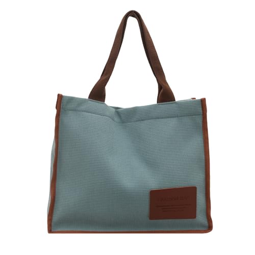Praktische Stofftasche, lässig, geräumiges Fach, ergonomische Schultertaschen für Einkaufen, Arbeit, Büro, Schule, übergroße Büchertasche für Pendler, grün, One Size Praktische Stofftasche, lässig, geräumiges Fach, ergonomische Schultertaschen für Einkaufen, Arbeit, Büro, Schule, übergroße Büchertasche für Pendler, grün, One Size von ERRORY