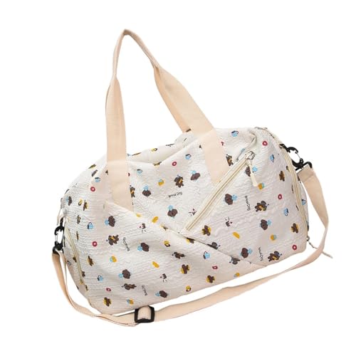 Praktische wasserabweisende Reisetasche mit Cartoon-Muster, große Kapazität, Schultertasche, Organizer für den täglichen Gebrauch, Nylon-Schultertasche, weiß, Mass Beauty Praktische wasserabweisende Reisetasche mit Cartoon-Muster, große Kapazität, Schultertasche, Organizer für den täglichen Gebrauch, Nylon-Schultertasche, weiß, Mass Beauty von ERRORY