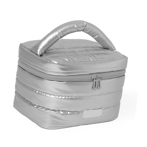Reise-Kosmetiktasche für Damen und Mädchen, geräumige Make-up-Tasche, organisierte Aufbewahrungstaschen für die Organisation von Make-up, wichtige Tasche mit großer Kapazität, silber, Mass Beauty Reise-Kosmetiktasche für Damen und Mädchen, geräumige Make-up-Tasche, organisierte Aufbewahrungstaschen für die Organisation von Make-up, wichtige Tasche mit großer Kapazität, silber, Mass Beauty von ERRORY