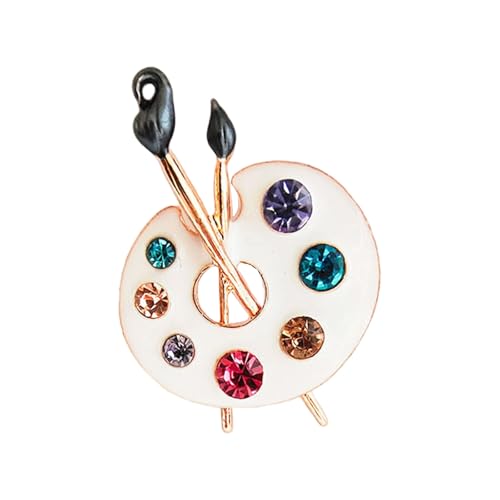 Schimmernde Kristall-Emaille-Brosche im Künstlerpaletten-Design, glatte Farben, Unisex, Mode-Accessoire, Zincs-Legierung, Schmuck, Künstlerpalette, Broschen-Design, Einheitsgröße, Wie beschrieben Schimmernde Kristall-Emaille-Brosche im Künstlerpaletten-Design, glatte Farben, Unisex, Mode-Accessoire, Zincs-Legierung, Schmuck, Künstlerpalette, Broschen-Design, Einheitsgröße, Wie beschrieben von ERRORY