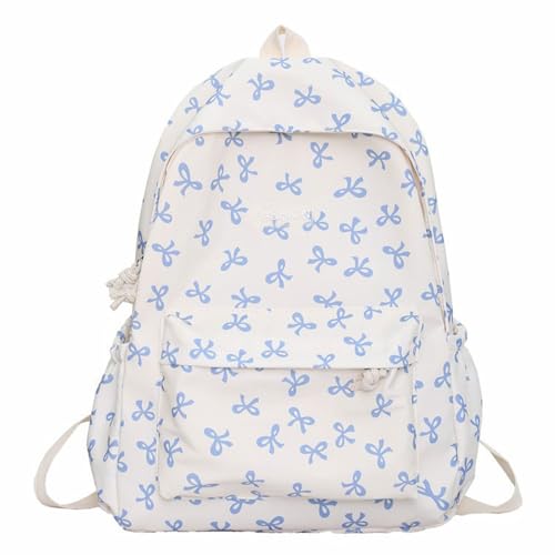 Schöner Schleifenrucksack, Schulrucksack, großes Fassungsvermögen, Mädchen, Reisen, japanischer Stil, Studenten, Schule, Reisen, große Kapazität, lässiger Tagesrucksack, blau, One Size Schöner Schleifenrucksack, Schulrucksack, großes Fassungsvermögen, Mädchen, Reisen, japanischer Stil, Studenten, Schule, Reisen, große Kapazität, lässiger Tagesrucksack, blau, One Size von ERRORY