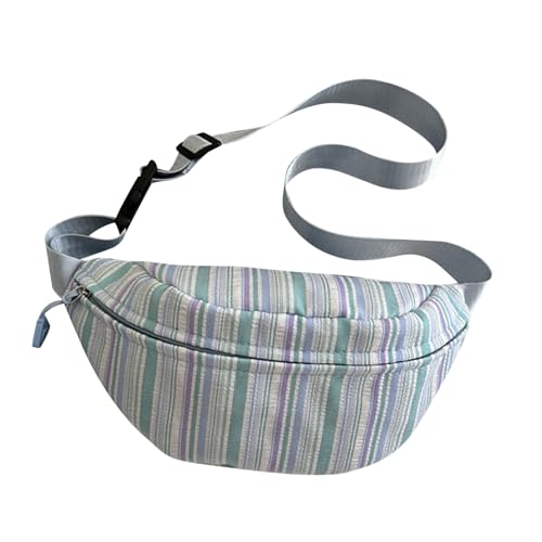 Stilvolle Canvas-Umhängetasche mit leicht zu tragender Umhängetasche, Brusttasche, Hüfttasche, geeignet für verschiedene Anlässe, verstellbarer Riemen, blau, One Size Stilvolle Canvas-Umhängetasche mit leicht zu tragender Umhängetasche, Brusttasche, Hüfttasche, geeignet für verschiedene Anlässe, verstellbarer Riemen, blau, One Size von ERRORY