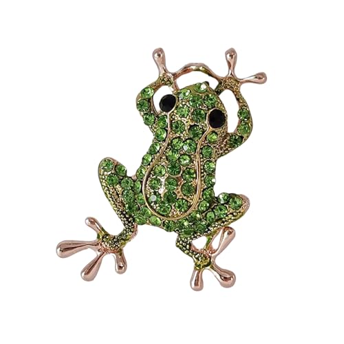 Stilvolle Strass-Brosche in Fröschform für Damen, elegant, Tierform, vielseitiges Kleid, Mantel, Schmuck, Accessoire, Cartoon-Tier-Brosche für formelle Outfits, Einheitsgröße, Wie beschrieben Stilvolle Strass-Brosche in Fröschform für Damen, elegant, Tierform, vielseitiges Kleid, Mantel, Schmuck, Accessoire, Cartoon-Tier-Brosche für formelle Outfits, Einheitsgröße, Wie beschrieben von ERRORY