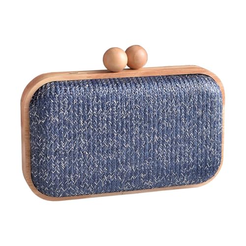 Stroh-Clutches Geldbörse für Damen, Crossbody-Tasche, Sommer, Strand, Schultertaschen, Umschlag, Geldbörse, gewebte Abendhandtaschen, Geschenke, Stroh, Clutch für Damen, blau, One Size Stroh-Clutches Geldbörse für Damen, Crossbody-Tasche, Sommer, Strand, Schultertaschen, Umschlag, Geldbörse, gewebte Abendhandtaschen, Geschenke, Stroh, Clutch für Damen, blau, One Size von ERRORY