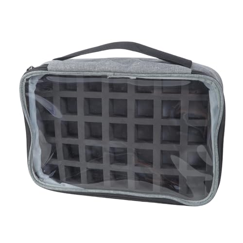 Tragbare Aufbewahrungsbox für Nägel, poliert, herausnehmbare Schaumstoffeinsätze, Kapazität für 35 Flaschen, Reisefreundlich, Kosmetik-Organizer, Tasche, verstärkter Griff, Nagelpolitur, Tragetasche von ERRORY