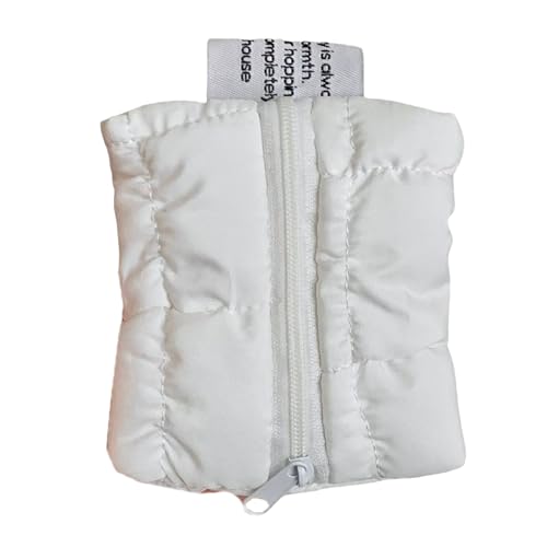Tragbarer Kartenhalter mit Reißverschlüssen, Münzgeldbörse, gesteppt, kleine Geldbörse, für den täglichen Gebrauch, elegante Make-up-Tasche für Teenager-Mädchen, weiß, One Size Tragbarer Kartenhalter mit Reißverschlüssen, Münzgeldbörse, gesteppt, kleine Geldbörse, für den täglichen Gebrauch, elegante Make-up-Tasche für Teenager-Mädchen, weiß, One Size von ERRORY