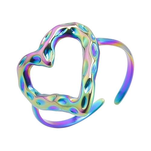 Trendige, verstellbare Herz-Ringe, Verzierung, elegantes Herz-Design, Edelstahl, Modeschmuck für Sie und Ihn, bunte Beschichtung, Einheitsgröße, Wie beschrieben, Wie beschrieben Trendige, verstellbare Herz-Ringe, Verzierung, elegantes Herz-Design, Edelstahl, Modeschmuck für Sie und Ihn, bunte Beschichtung, Einheitsgröße, Wie beschrieben, Wie beschrieben von ERRORY