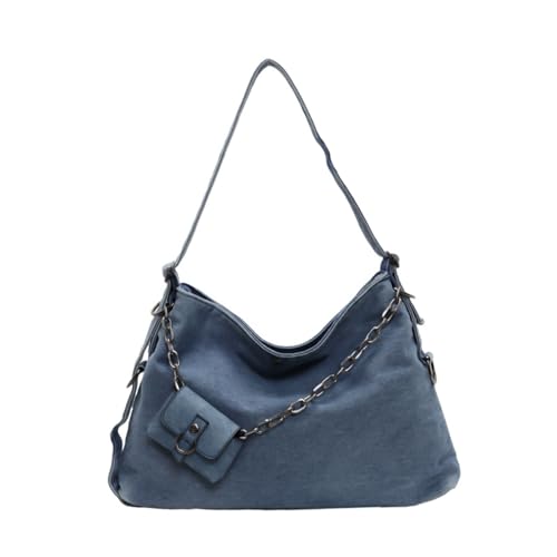 Trendige Jeans Unterarmtasche für Damen, lässig, Crossbody-Packung, modische Schultertasche, Reise-Arbeits-Handtasche, Jeans, Arbeitstasche, hellblau, One Size Trendige Jeans Unterarmtasche für Damen, lässig, Crossbody-Packung, modische Schultertasche, Reise-Arbeits-Handtasche, Jeans, Arbeitstasche, hellblau, One Size von ERRORY