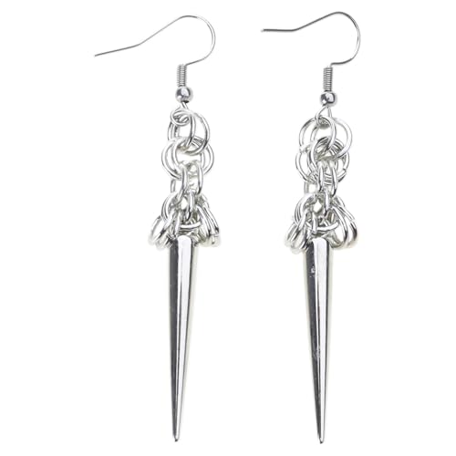 Trendige Ohrhänger mit kegelförmigem Anhänger, bequeme und stabile Ohrringe, Accessoire für den täglichen Gebrauch oder besondere Anlässe, individueller Schmuck von ERRORY