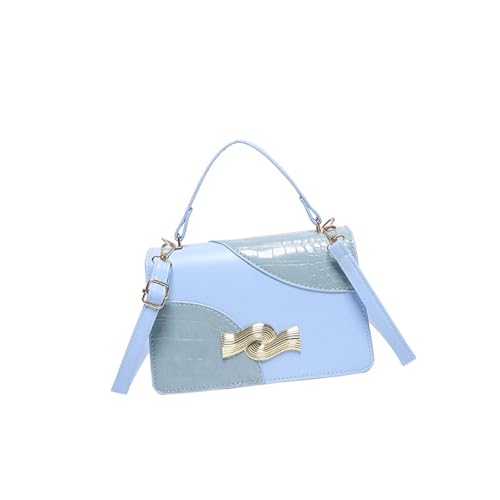 Trendige Umhängetasche für Damen, modisch, für Herbst und Winter, tägliche Handtasche, Geldbörse für den täglichen Gebrauch, Arbeit, aus PU-Leder, für den täglichen Gebrauch, klein, quadratisch, blau Trendige Umhängetasche für Damen, modisch, für Herbst und Winter, tägliche Handtasche, Geldbörse für den täglichen Gebrauch, Arbeit, aus PU-Leder, für den täglichen Gebrauch, klein, quadratisch, blau von ERRORY