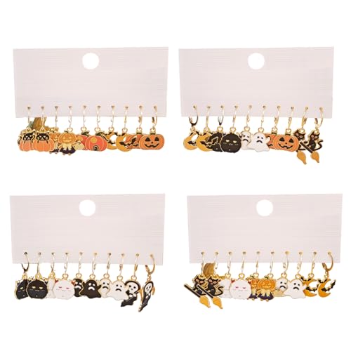 Unheimliche Halloween-Party-Ohrring-Set, Ohrtropfen, elegante Halloween-Ohrringe, Schmuck für jugendliche Party-Enthusiasten, baumelnde Ohrringe von ERRORY