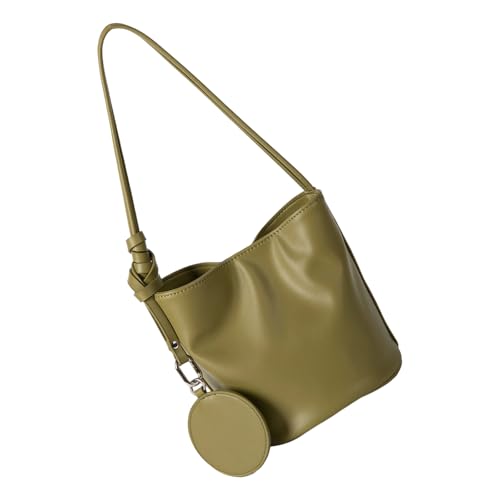 Unterarmtasche mit abnehmbarem Charm, ergonomischer Griff, praktische PU-Unterarmtasche für Freizeit, Reisen, modisches abnehmbares Accessoire, grün, One Size von ERRORY