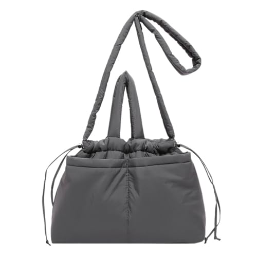 Vielseitige Puffer-Umhängetasche, große Handtasche mit geräumigen Fächern für Arbeit, Reisen und den täglichen Gebrauch, wasserabweisende Puffertasche, grau, One Size Vielseitige Puffer-Umhängetasche, große Handtasche mit geräumigen Fächern für Arbeit, Reisen und den täglichen Gebrauch, wasserabweisende Puffertasche, grau, One Size von ERRORY