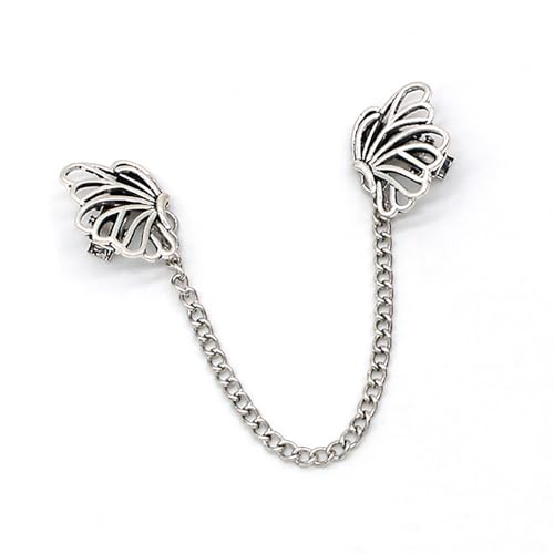 Vintage Pullover Schal Kette Clip Elegant Hemd Kette Verschluss Mode Cardigan Verschluss Pin Zubehör für Frauen Mädchen Legierung Brosche, Einheitsgröße, Wie beschrieben von ERRORY