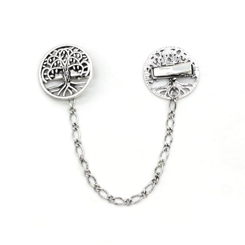 Vintage Pullover Schal Kette Clip Elegant Hemd Kette Verschluss Mode Cardigan Verschluss Pin Zubehör für Frauen Mädchen Legierung Brosche, Einheitsgröße, Wie beschrieben von ERRORY