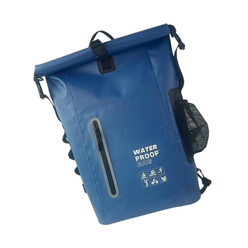 Wasserabweisender Mehrzweck-Rucksack, ergonomische Schultertasche, PVC, für Radfahren, Wandern, Reisen, unverzichtbare Aufbewahrung, wasserabweisend, mit gepolstertem Schultergurt, blau, One Size Wasserabweisender Mehrzweck-Rucksack, ergonomische Schultertasche, PVC, für Radfahren, Wandern, Reisen, unverzichtbare Aufbewahrung, wasserabweisend, mit gepolstertem Schultergurt, blau, One Size von ERRORY