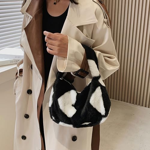 Weiche Herz-Handtasche für Damen, bequeme Plüsch-Handtasche mit Tragegriff oben, modisches Accessoire für den täglichen Gebrauch und Shopping, modische Einkaufstaschen, Schwarz , One Size Weiche Herz-Handtasche für Damen, bequeme Plüsch-Handtasche mit Tragegriff oben, modisches Accessoire für den täglichen Gebrauch und Shopping, modische Einkaufstaschen, Schwarz , One Size von ERRORY