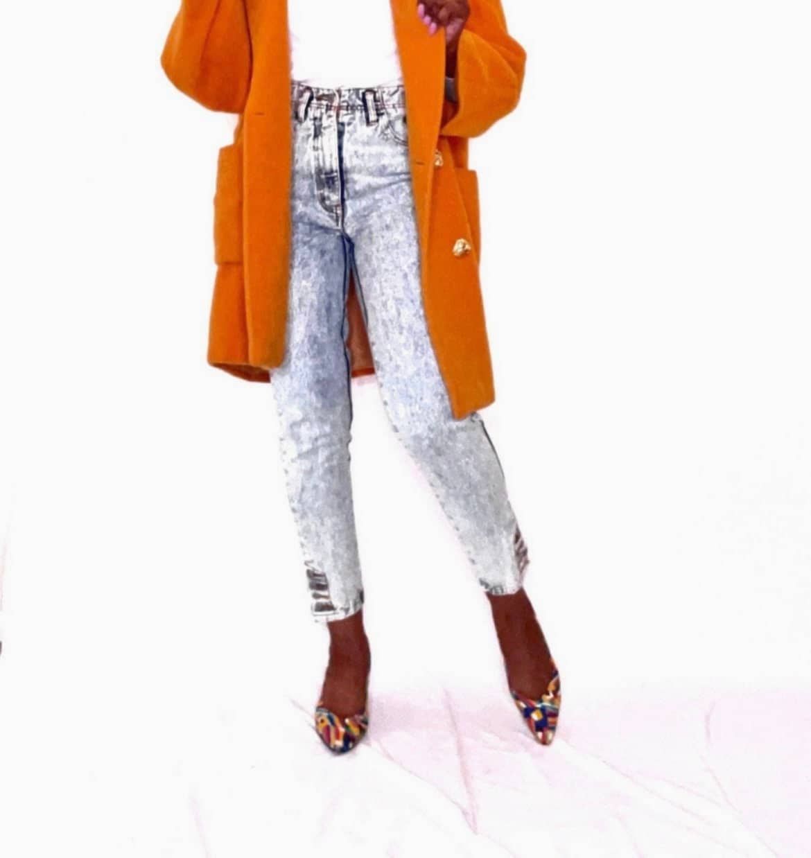 Jordache 1980Er New Wave Acid Wash1990S High Waist Button Ankle Tapered Jeans Größe 11/12 von ERSALINEandMAE