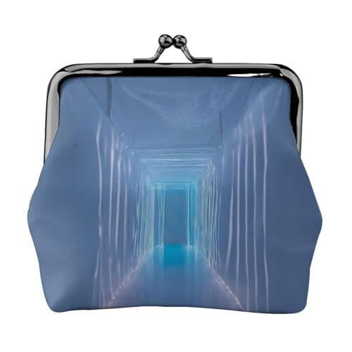 Blue Light01 Print Vintage Leder Kleingeldbörse Elegant Kleine Münzbörse für Frauen Münzbeutel Geldbörse Mini von ERSDWRE