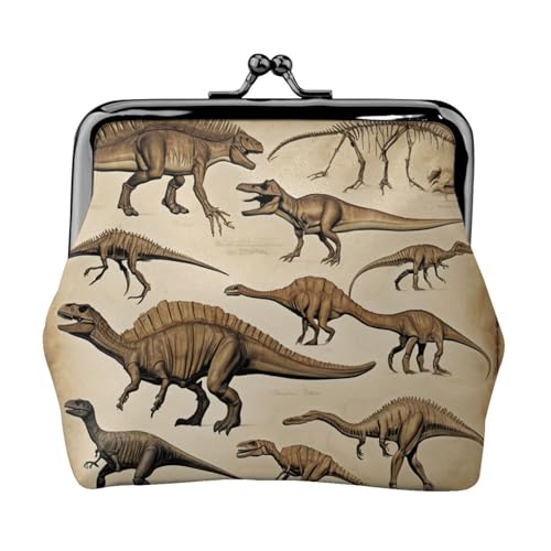 Dinosaur Fossils03 Print Vintage Leder Kleingeldbörse Elegant Kleine Münzbörse für Frauen Münzbeutel Geldbörse Mini von ERSDWRE