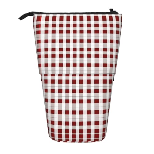 ERSDWRE Federmäppchen mit Teleskop-Design, Rot / Weiß kariert, Kawaii-Schreibwarentasche, Reißverschluss, Stifteetui ERSDWRE Federmäppchen mit Teleskop-Design, Rot / Weiß kariert, Kawaii-Schreibwarentasche, Reißverschluss, Stifteetui von ERSDWRE